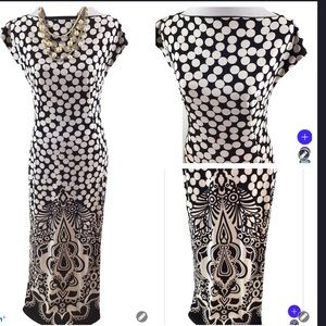 Melissa Masse b/w maxi dress